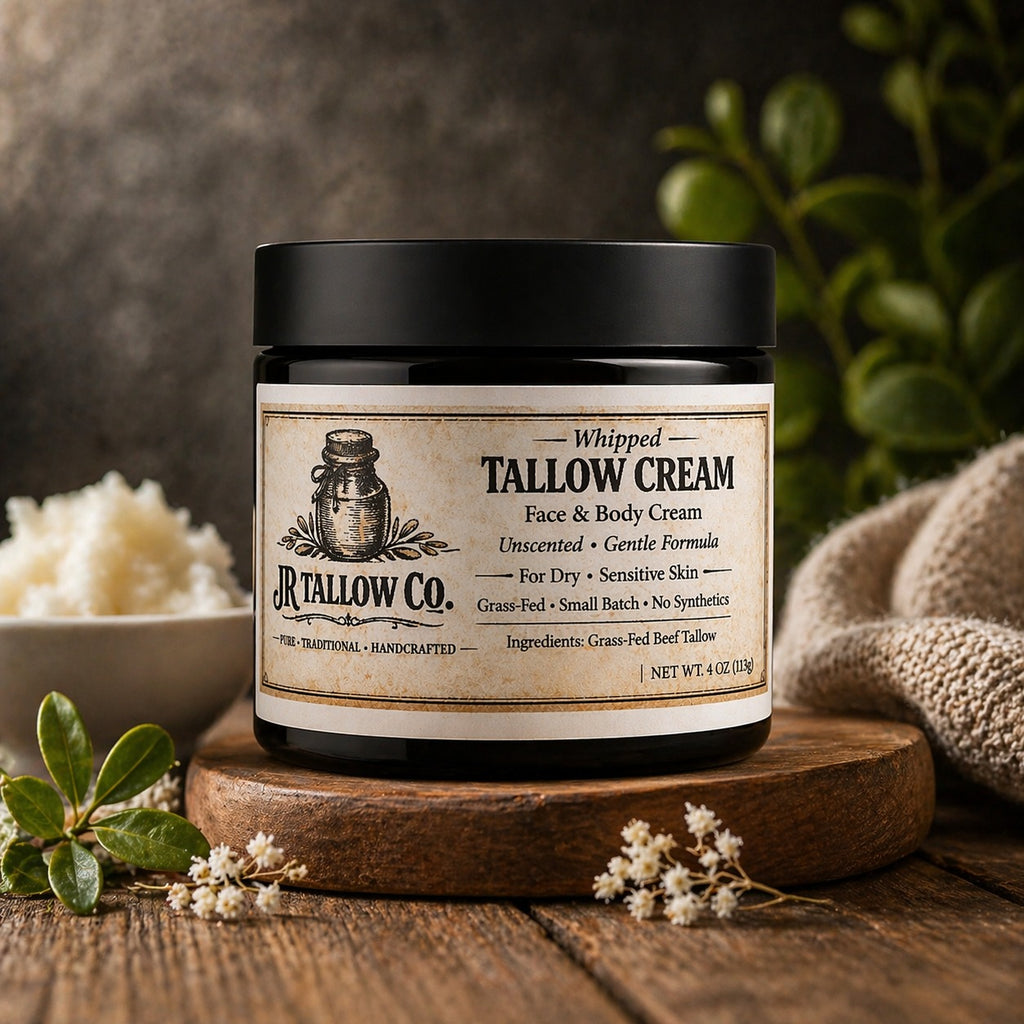 JR Tallow Co. Natural Face Balm – 100% Pure Grass-Fed Moisturizer