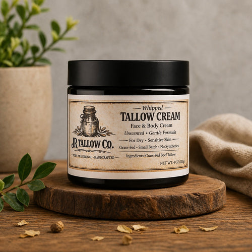 JR Tallow Co. Natural Face Balm – 100% Pure Grass-Fed Moisturizer